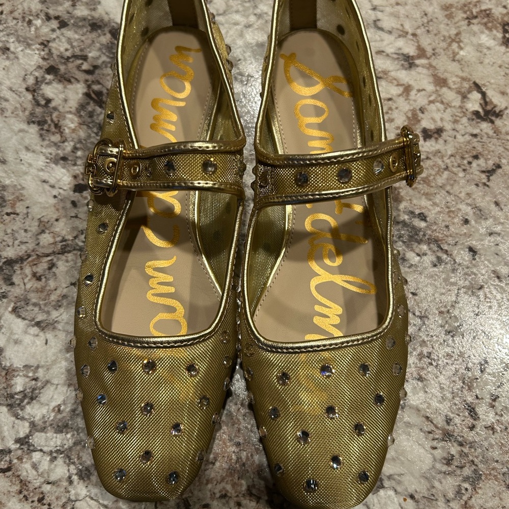 Sam Edelman Metallic Studded Flats - Picture 2 of 5